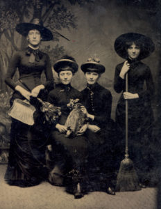 English witches, tintype, 1875
